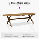 PURPLE LEAF Teak Patio Dining Set with Cushions and Pillow All-Weather Wicker Patio Table Set for Garden, Deck, and Yard