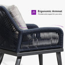 PURPLE LEAF Rivra 4-Piece Patio Conversation Set with Wicker Chairs and Thick Sofa Cushions for Garden