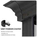 PURPLE LEAF Outdoor Metal Carport with Grey Steel Roof and Aluminum Frame Protective Shelter