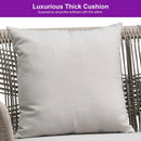 PURPLE LEAF Rivra 4-Piece Patio Conversation Set with Wicker Chairs and Thick Sofa Cushions for Garden