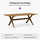 PURPLE LEAF Teak Patio Dining Set with Cushions and Pillow All-Weather Wicker Patio Table Set for Garden, Deck, and Yard