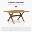 PURPLE LEAF Teak Patio Dining Set with Cushions and Pillow All-Weather Wicker Patio Table Set for Garden, Deck, and Yard