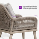 PURPLE LEAF Rivra 4-Piece Patio Conversation Set with Wicker Chairs and Thick Sofa Cushions for Garden