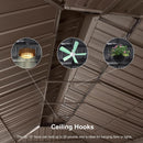 PURPLE LEAF Outdoor Metal Carport Gazebo Bronze Steel Roof Aluminum Frame Shelter for Parking