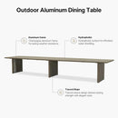 PURPLE LEAF Hailar Outdoor Dining Set for Family, Aluminum Outdoor Patio Table and Chairs Set with Olefin Cushions, Patio Furniture Set for Garden or Deck