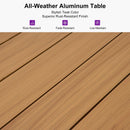 PURPLE LEAF Teak Patio Dining Set with Cushions and Pillow All-Weather Wicker Patio Table Set for Garden, Deck, and Yard