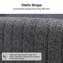 PURPLE LEAF Sanori Grey Symmetrical Outdoor Sectional  Modular Design with Cushions and Ottoman for Porch