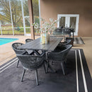 PURPLE LEAF 7/9/11 Pieces Patio Dining Set with Weather-Resistant Dining Table and Chairs Wicker Patio Table Set with Comfortable Cushion for Deck, Garden, Kitchen, Grey