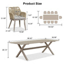 PURPLE LEAF Outdoor Dining Set All-Weather PE Rattan Outdoor Patio Furniture Set with Aluminum Frame