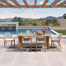 PURPLE LEAF 7/9/11 Pieces Patio Dining Set with Sunbrella Cushions All-Weather Wicker Patio Table and Chairs for Deck, Garden
