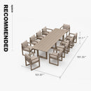 PURPLE LEAF Caesar Outdoor Dining Set Aluminum Luxury Patio Furniture Table and Chairs Set with Olifen Removable Thick Cushion and Pillow Patio Dining Sets for Garden Deck