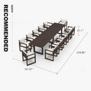 PURPLE LEAF Caesar Outdoor Dining Set Aluminum Luxury Patio Furniture Table and Chairs Set with Olifen Removable Thick Cushion and Pillow Patio Dining Sets for Garden Deck