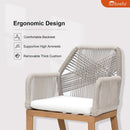 PURPLE LEAF Outdoor Dining Set with Sunbrella Cushions wicker patio table set  for Kitchen Deck Garden Outdoor Furniture Sets