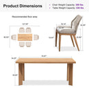 PURPLE LEAF 7/9/11 Pieces Patio Dining Set with Sunbrella Cushions All-Weather Wicker Patio Table and Chairs for Deck, Garden
