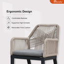 PURPLE LEAF Round Outdoor Dining Set Patio Aluminum Dining Set Round Table and Wicker Chairs with Sunbrella Cushions for Kitchen Deck