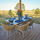 PURPLE LEAF 7/9/11 Pieces Outdoor Dining Set Aluminium Dining Table and Woven Rattan Chairs Dining Furniture Set with Cushions for Deck Patio Champagne