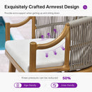 PURPLE LEAF Outdoor Dining Set All Weather Wicker Patio Dining Set with Rectangular Aluminum Table and Modern Armrest Dining Chairs for Garden Deck Backyard Kitchen