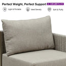 PURPLE LEAF Sanori Classical with Table Beige Patio Conversation Set with Cushions for Poolside