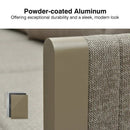 PURPLE LEAF Sanori L-Shaped Patio Couch Set Modular Sofa with Beige Cushions for Backyard
