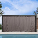 PURPLE LEAF Outdoor Adjustable Louvered Aluminum Pergola Metal Roof Hardtop Gazebo with Upgrade Curtain