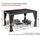 PURPLE LEAF Outdoor Adjustable Louvered Aluminum Pergola Metal Roof Hardtop Gazebo with Upgrade Curtain