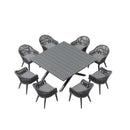 PURPLE LEAF 7/9/11 Pieces Patio Dining Set with Weather-Resistant Dining Table and Chairs Wicker Patio Table Set with Comfortable Cushion for Deck, Garden, Kitchen, Grey