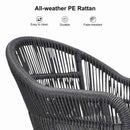 PURPLE LEAF 7/9/11 Pieces Patio Dining Set with Weather-Resistant Dining Table and Chairs Wicker Patio Table Set with Comfortable Cushion for Deck, Garden, Kitchen, Grey