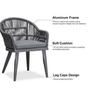 PURPLE LEAF 7/9/11 Pieces Patio Dining Set with Weather-Resistant Dining Table and Chairs Wicker Patio Table Set with Comfortable Cushion for Deck, Garden, Kitchen, Grey