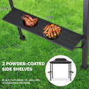 PURPLE LEAF Hardtop Grill Gazebo for Patio Bronze Permanent Metal Roof Outside Sun Shade Outdoor BBQ Canopy