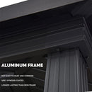 PURPLE LEAF Hardtop Grill Gazebo for Patio Bronze Permanent Metal Roof Outside Sun Shade Outdoor BBQ Canopy