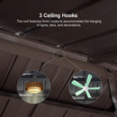 PURPLE LEAF Hardtop Grill Gazebo for Patio Bronze Permanent Metal Roof Outside Sun Shade Outdoor BBQ Canopy