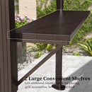 PURPLE LEAF Hardtop Grill Gazebo for Patio Bronze Permanent Metal Roof Outside Sun Shade Outdoor BBQ Canopy