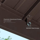 PURPLE LEAF Hardtop Grill Gazebo for Patio Bronze Permanent Metal Roof Outside Sun Shade Outdoor BBQ Canopy