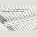 PURPLE LEAF Athena Louvered Pergola Modern White Pergola with Adjustable Roof for Deck Backyard Garden