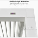 PURPLE LEAF Athena Louvered Pergola Modern White Pergola with Adjustable Roof for Deck Backyard Garden