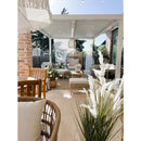 PURPLE LEAF Athena Louvered Pergola Modern White Pergola with Adjustable Roof for Deck Backyard Garden