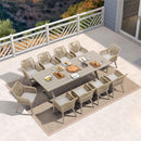 PURPLE LEAF Outdoor Dining Set All-Weather PE Rattan Outdoor Patio Furniture Set with Aluminum Frame