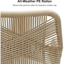 PURPLE LEAF Outdoor Dining Set All-Weather PE Rattan Outdoor Patio Furniture Set with Aluminum Frame