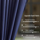 PURPLE LEAF Outdoor Hardtop Gazebo for Patio Bronze Aluminum Frame Pavilion with Navy-Blue Curtain