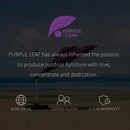 PURPLE LEAF Outdoor Hardtop Gazebo for Patio Bronze Aluminum Frame Pavilion with Navy-Blue Curtain