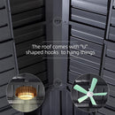 PURPLE LEAF Outdoor Hardtop Gazebo for Patio Grey Aluminum Frame Pavilion with Navy-Blue Curtain