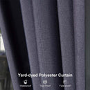 PURPLE LEAF Outdoor Hardtop Gazebo for Patio Grey Aluminum Frame Pavilion with Navy-Blue Curtain