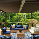 PURPLE LEAF Athena Outdoor Louvered Pergola Adjustable Metal Roof Bronze Hardtop Gazebo Patio Pavilion