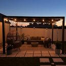PURPLE LEAF Athena Outdoor Louvered Pergola Adjustable Metal Roof Bronze Hardtop Gazebo Patio Pavilion