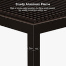 PURPLE LEAF Athena Outdoor Louvered Pergola Adjustable Metal Roof Bronze Hardtop Gazebo Patio Pavilion