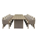 PURPLE LEAF Sanori Outdoor Dining Set Luxury Aluminum Patio Table and Dining Chairs Set with  Olefin Fabric Cushions and Pillows for Deck Garden