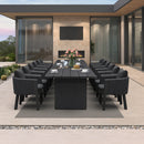 PURPLE LEAF Sanori Outdoor Dining Set Luxury Aluminum Patio Table and Dining Chairs Set with  Olefin Fabric Cushions and Pillows for Deck Garden