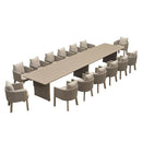 PURPLE LEAF Sanori Outdoor Dining Set Luxury Aluminum Patio Table and Dining Chairs Set with  Olefin Fabric Cushions and Pillows for Deck Garden