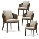 PURPLE LEAF Hailar 2 Pieces Outdoor Patio Dining Chairs with Olefin Fabric All-Weather Patio Furniture with Aluminum Frame for Lawn Garden Backyard Deck
