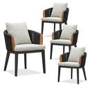PURPLE LEAF Hailar 2 Pieces Outdoor Patio Dining Chairs with Olefin Fabric All-Weather Patio Furniture with Aluminum Frame for Lawn Garden Backyard Deck